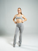 Aura Flared Pant Long - Nickel