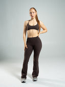 Aura Flared Pant Long - Walnut