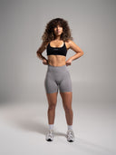 Pump Mid Rise Short - Heather Grey