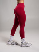 Pump Mid Rise Legging - Scarlet