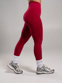 Pump High Rise Legging - Scarlet